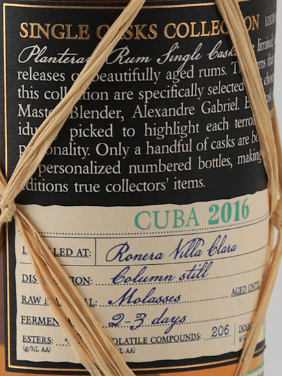 Plantation Single Cask Cuba 2016 - Bottle Of Japan