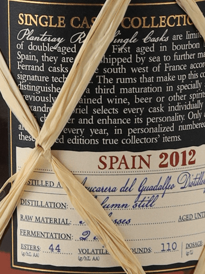 Plantation Single Cask Spain 2012 - Bottle Of Japan