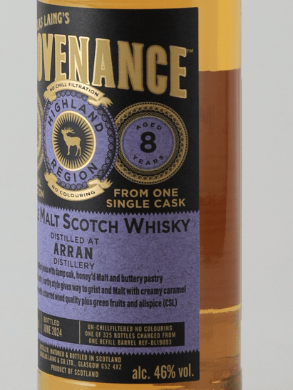Provenance Arran 8 Year Old 2015 - Bottle Of Japan