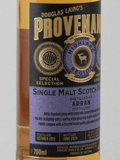 Provenance Arran 8 Year Old 2015 - Bottle Of Japan