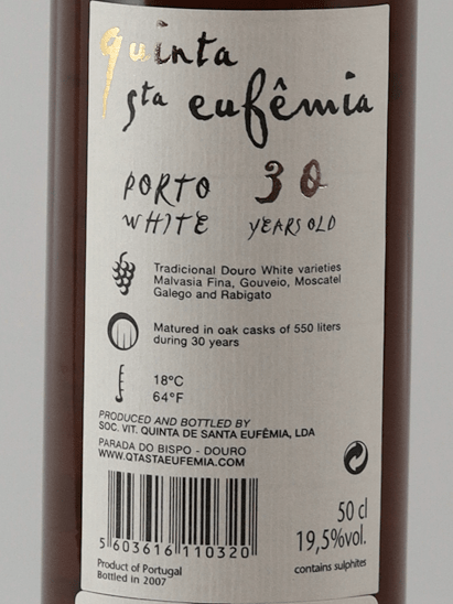 Quinta de Santa Eufemia White Port 30 Year Old 500ml - Bottle Of Japan