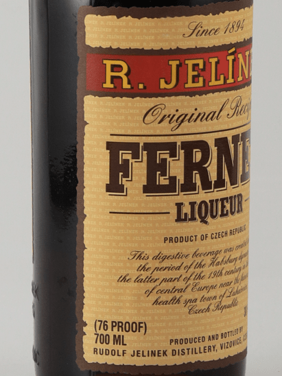 R. Jelinek Fernet Liqueur - Bottle Of Japan
