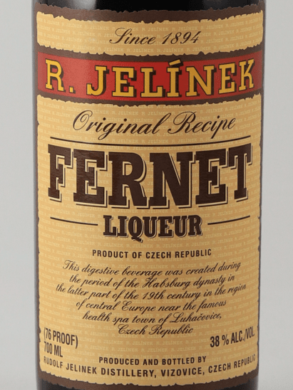 R. Jelinek Fernet Liqueur - Bottle Of Japan