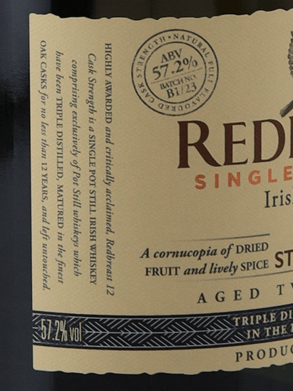 Redbreast 12 Year Old Cask Strength Batch 23 - Bottle Of Japan