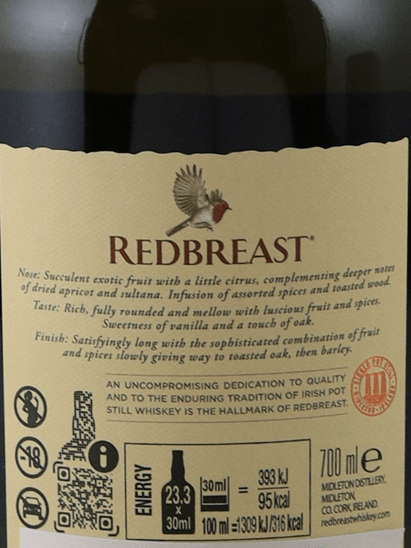 Redbreast 12 Year Old Cask Strength Batch 23 - Bottle Of Japan