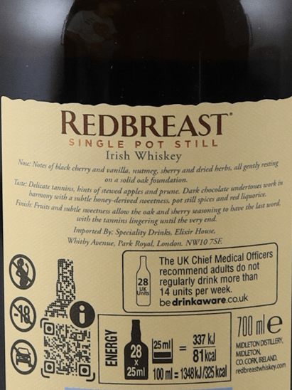 Redbreast 19 Year Old for Whisky Exchange - Bottle Of Japan