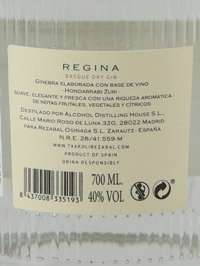 Resabal Regina Basque Dry Gin - Bottle Of Japan