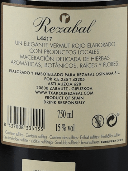 Resabal Vermouth Red - Bottle Of Japan