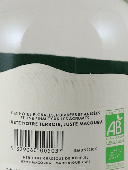 Rhum Jm Blanc Bio Just Macouba 2022 - Bottle Of Japan