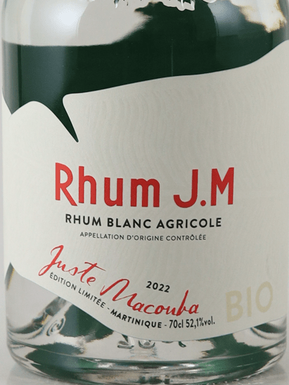 Rhum Jm Blanc Bio Just Macouba 2022 - Bottle Of Japan
