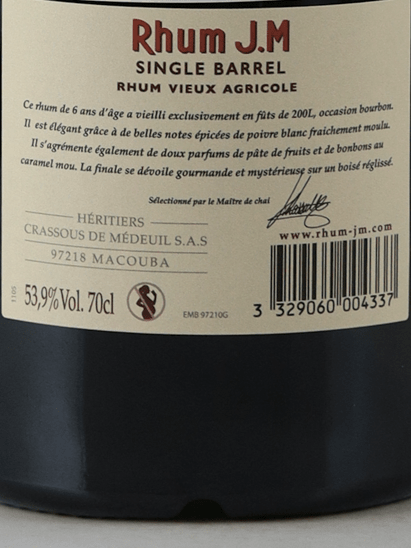 Rhum Jm Cask d'Or 2016 Exclusive for JIS - Bottle Of Japan