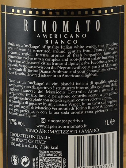 Rinomat Americano Bianco - Bottle Of Japan