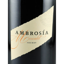 Load image into Gallery viewer, Sanchez Romate Moscatel Ambrosia Sherry 18% 750ml - front label