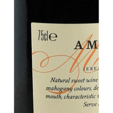 Load image into Gallery viewer, Sanchez Romate Moscatel Ambrosia Sherry 18% 750ml - volume label detail