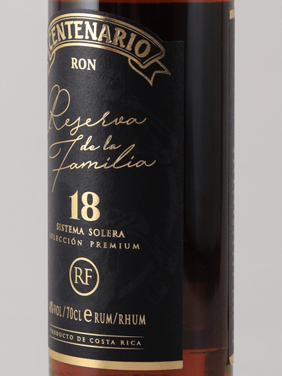 Ron Centenario 18 Year Old Reserva de la Familia - Bottle Of Japan