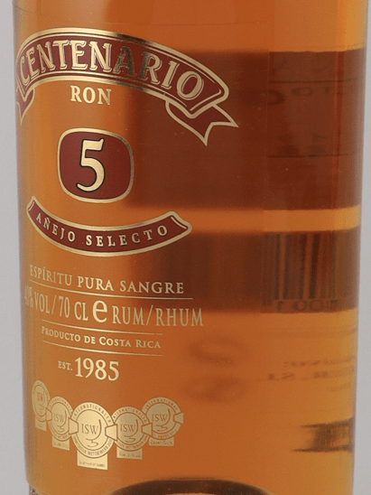Ron Centenario 5 Year Old Anejo Select - Bottle Of Japan