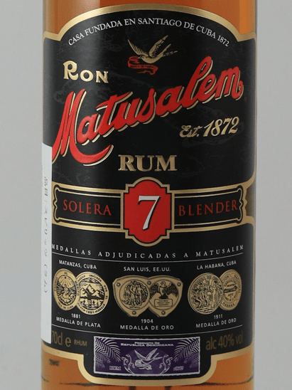 Ron Matusalem Solera 7 Year Old - Bottle Of Japan