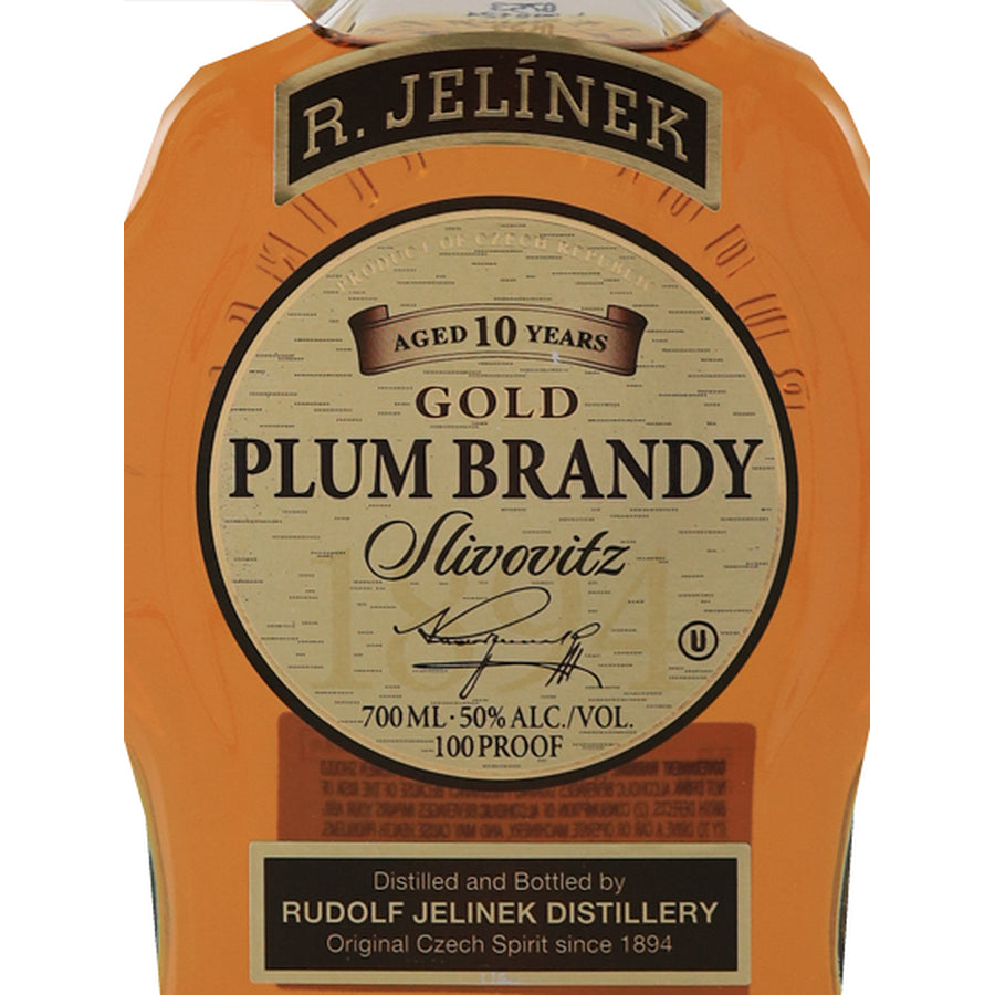 Rudolf Jelinek Gold Slivovitz 10 Year Old Plum Brandy 700ml - front label