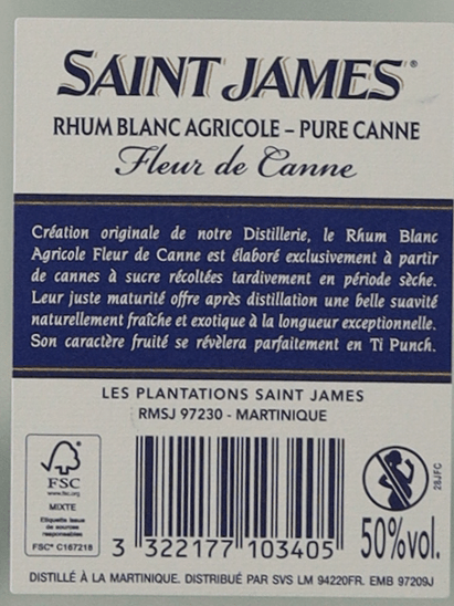 Saint James Blanc Fleur de Canne - Bottle Of Japan