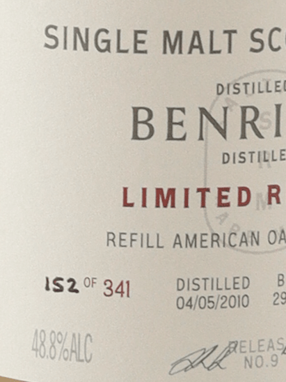 Saltire Rare Malt Benriach 14 Year Old 2010 - Bottle Of Japan