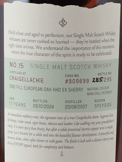 Saltire Rare Malt Craigellachie 17 Year Old - Bottle Of Japan