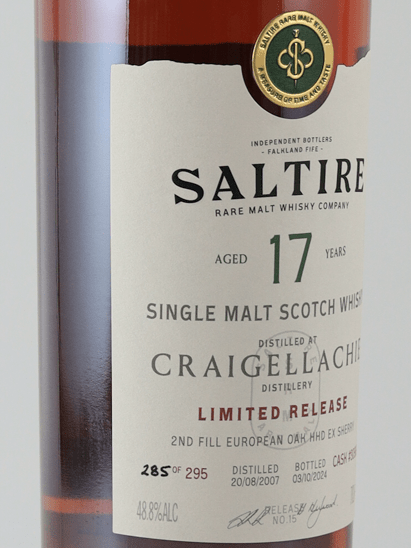 Saltire Rare Malt Craigellachie 17 Year Old - Bottle Of Japan
