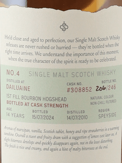 Saltire Rare Malt Dailuaine 14 Year Old 2010 - Bottle Of Japan