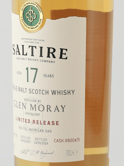 Saltire Rare Malt Glen Moray 17 Year Old 2007 - Bottle Of Japan