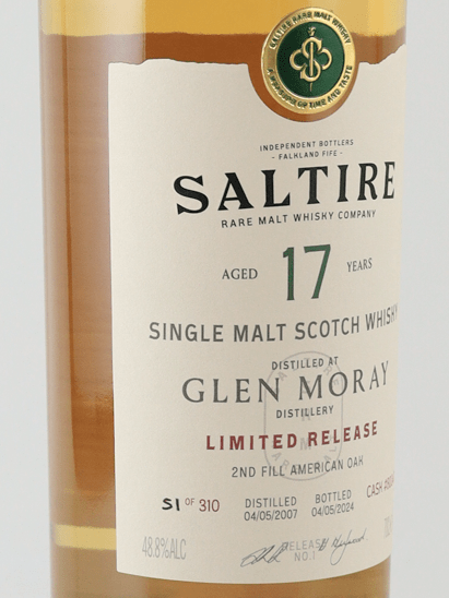 Saltire Rare Malt Glen Moray 17 Year Old 2007 - Bottle Of Japan
