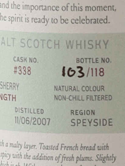 Saltire Rare Malt Miltonduff 17 Year Old 2007 - Bottle Of Japan