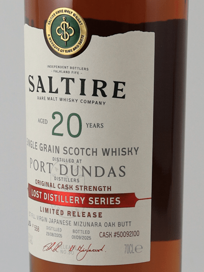 Saltire Rare Malt Port Dundas 20 Year Old 2005 - Bottle Of Japan