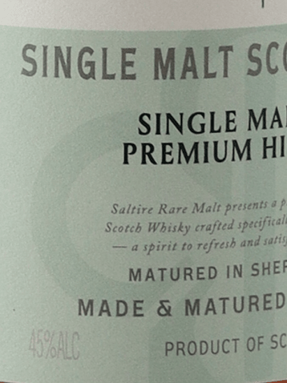 Saltire Rare Malt Premium Highball - Bottle Of Japan