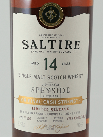 Saltire Rare Malt Speyside 14 Year Old 2010 - Bottle Of Japan