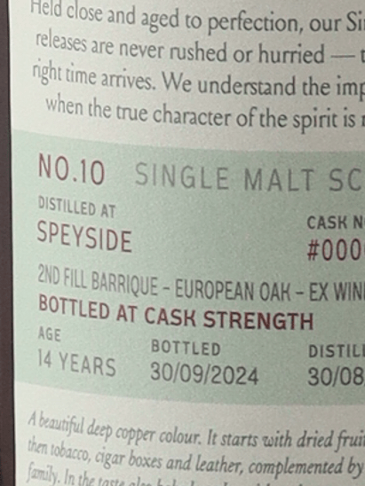 Saltire Rare Malt Speyside 14 Year Old 2010 - Bottle Of Japan