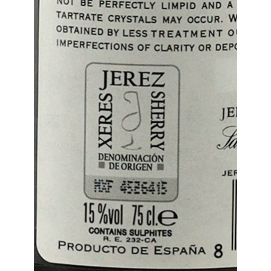 Sanchez Romate Fino Perdido Jerez Sherry 15% 750ml - origin strength and volume detail