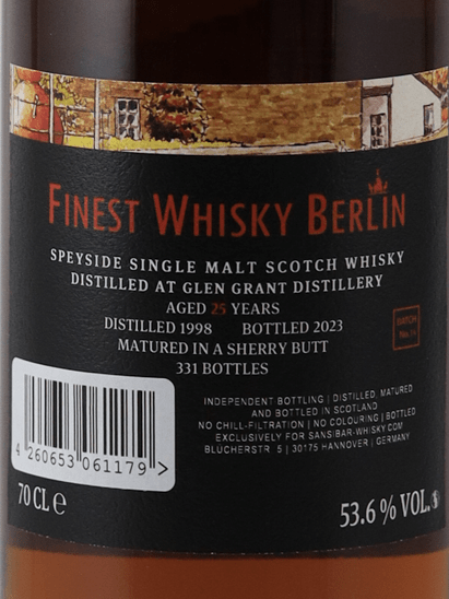 Sansibar Glen Grant 25 Year Old 1998 - Bottle Of Japan