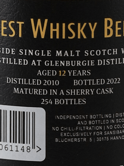 Sansibar Glenburgie 12 Year Old 2010 - Bottle Of Japan