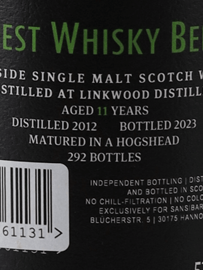 Sansibar Linkwood 11 Year Old 2012 - Bottle Of Japan