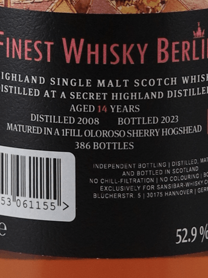 Sansibar Secret Highland 14 Year Old 2008 - Bottle Of Japan