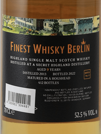 Sansibar Secret Highland 9 Year Old 2013 - Bottle Of Japan