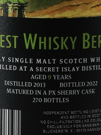 Sansibar Secret Islay 9 Year Old 2013 - Bottle Of Japan
