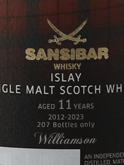 Sansibar Williamson 11 Year Old 2012 - Bottle Of Japan