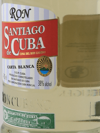 Santiago de Cuba Cartablanca Old Label - Bottle Of Japan