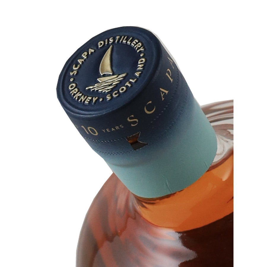 Scapa 10 Year Old Orkney Single Malt Scotch Whisky 700ml - capsule top detail
