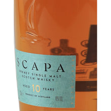 Load image into Gallery viewer, Scapa 10 Year Old Orkney Single Malt Scotch Whisky 700ml - front label right angle