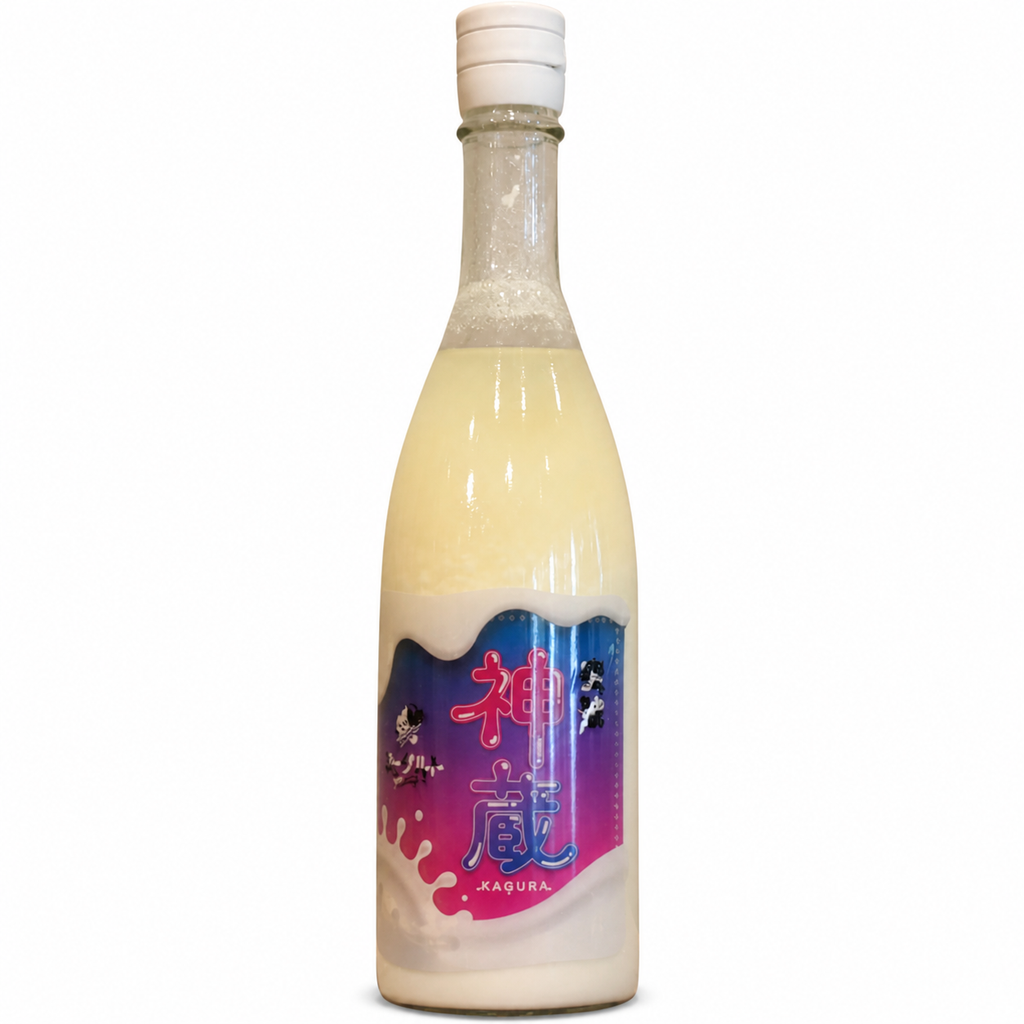 Shinzo "Honey" Thick Yogurt Unfiltered sake preparation 710ml on white background