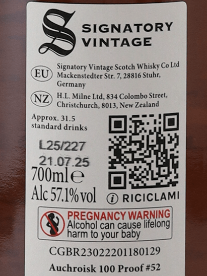 Signatory Auchroisk 12 Year Old 2012 - Bottle Of Japan