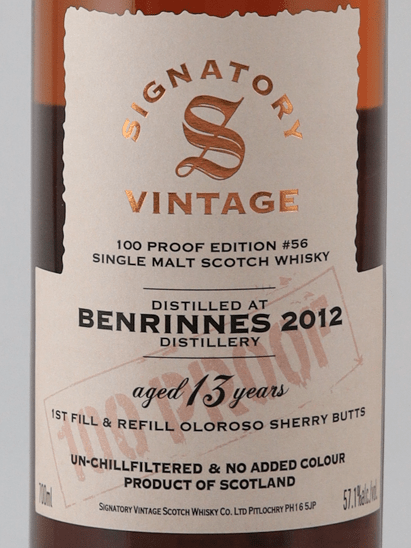 Signatory Benrinnes 13 Year Old 2012 - Bottle Of Japan