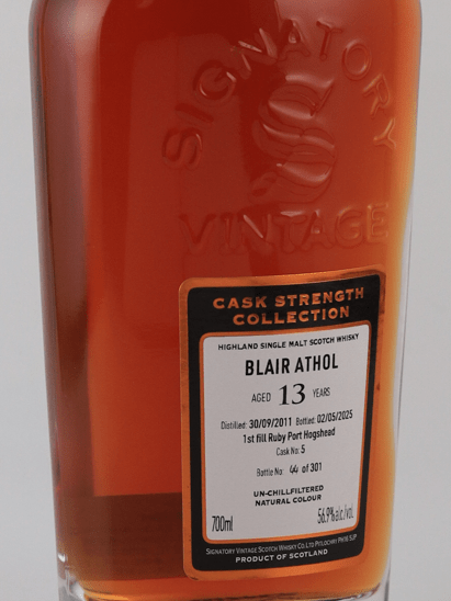 Signatory Blair Athol 13 Year Old 2011 - Bottle Of Japan