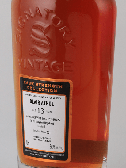 Signatory Blair Athol 13 Year Old 2011 - Bottle Of Japan